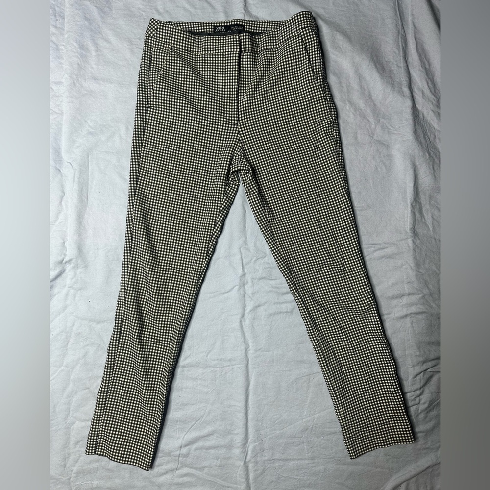 Zara Women’s Black and White Patterned Dress Pants - Picture 3 of 11